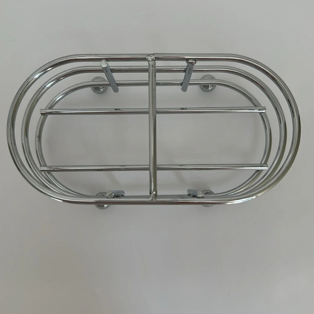 Beekman 1802 Silver Metal Soap Lotion Caddy Bath Kitchen Holder